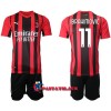 Virallinen Fanipaita + Shortsit AC Milan Zlatan Ibrahimovic 11 Kotipelipaita 2021-22 - Lasten